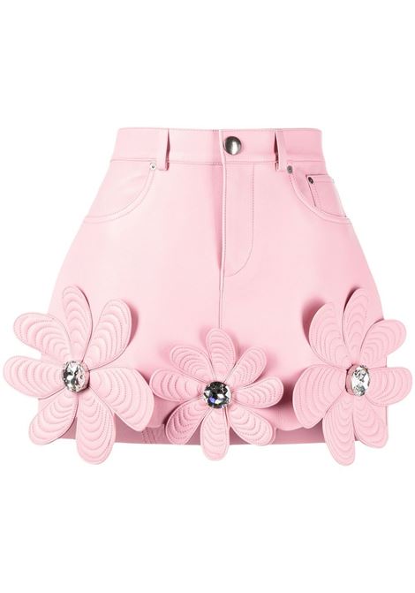 Pink flower-embellished miniskirt - women AREA | 2301S10178C009