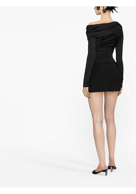 Minigonna con fiocco in nero - donna AREA | 2301S13171C001