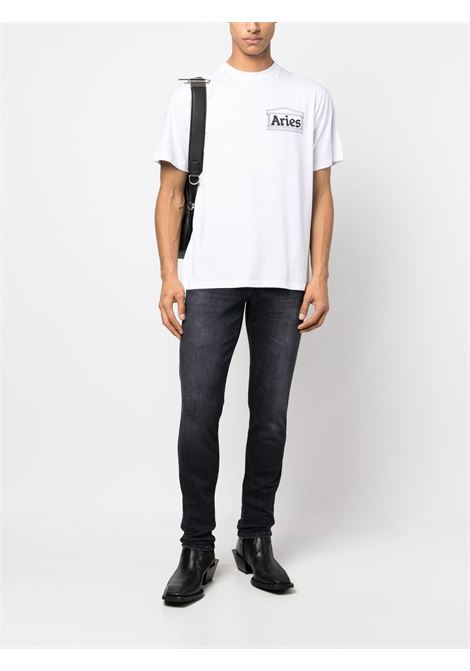 White logo-print T-shirt - men ARIES | COAR60000WHT