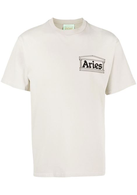 White logo-print short-sleeved T-shirt - women ARIES | STAR60000AGT