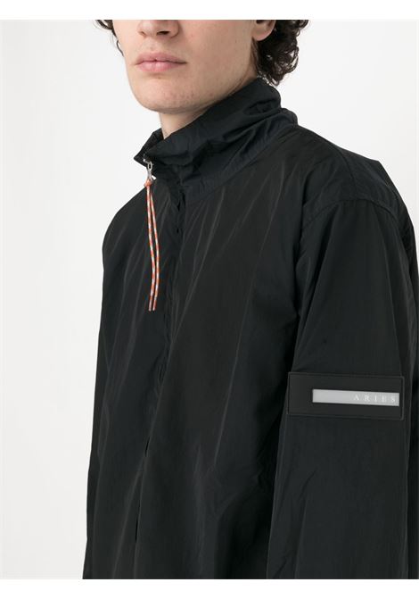 Black high-neck zip-up jacket - men  ARIES | STAR70700BLK