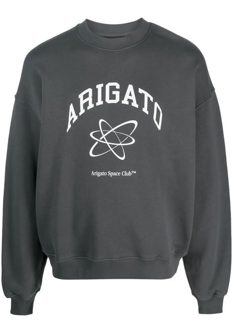 Grey Arigato Space Club logo print sweatshirt - men AXEL ARIGATO | A1138004VLCNCSH