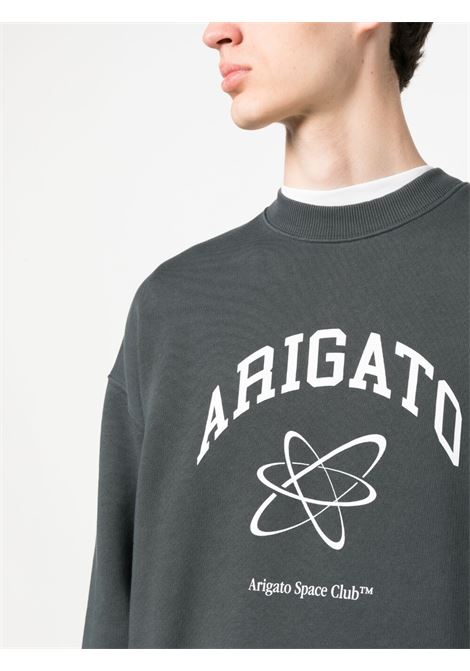 Grey Arigato Space Club logo print sweatshirt - men AXEL ARIGATO | A1138004VLCNCSH
