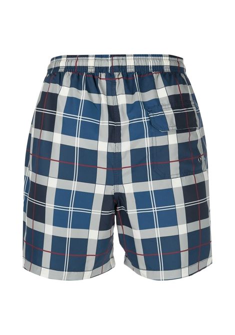 Blue check-print swim shorts - men BARBOUR | MSW0010NY58