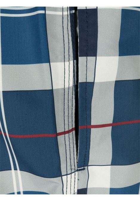 Blue check-print swim shorts - men BARBOUR | MSW0010NY58