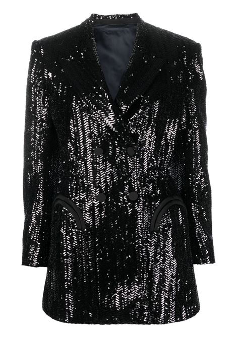Black sequin-embellished  blazer - men BLAZÉ MILANO | ADR04AAY01