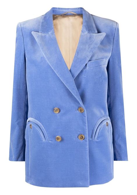 Blue double-breasted blazer - women BLAZÉ MILANO | END01BJUY2208