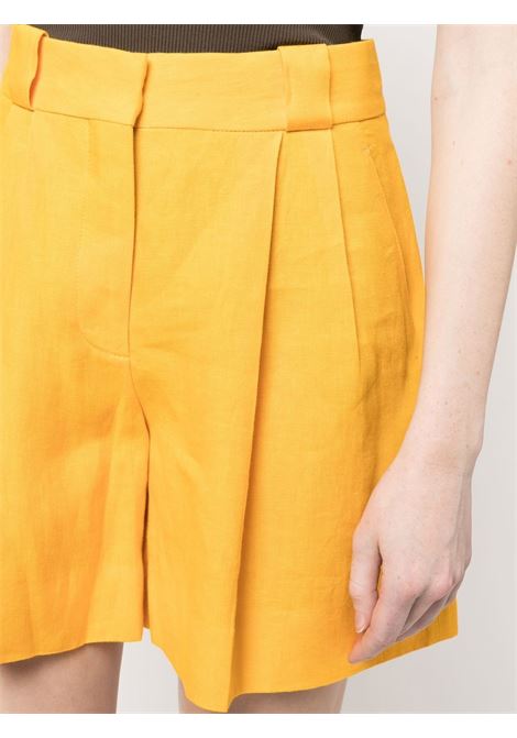 Yellow pleated shorts - women BLAZÉ MILANO | FPA01MID34388