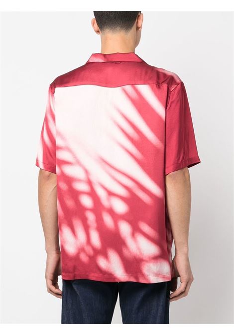 Camicia stampa shadow con logo ricamato in rosso - uomo BLUE SKY INN | BS2203SH017AOPRINTWEL