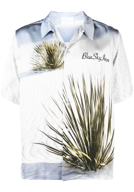 Grey all-over graphic print shirt - men BLUE SKY INN | BS2203SH018AOPRINTDUN