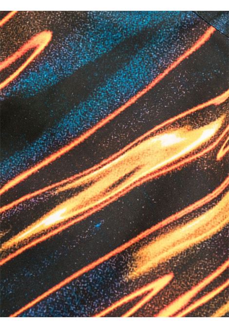 Black and multicolour abstract-print swim shorts - men BLUE SKY INN | BS2203SW011AOPRINTSUN