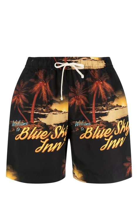 Green graphic-print swim shorts - men BLUE SKY INN | BS2203SW013AOPRINTWEL