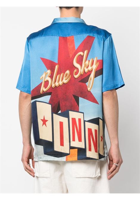 Camicia con stampa grafica multicolore - uomo BLUE SKY INN | BS2301SH020MLT