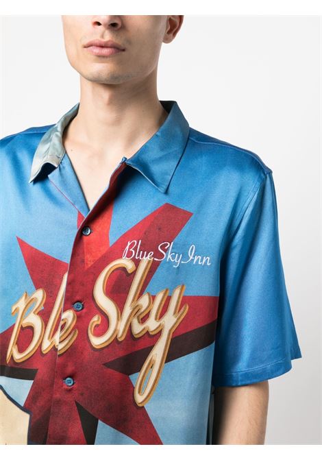 Camicia con stampa grafica multicolore - uomo BLUE SKY INN | BS2301SH020MLT