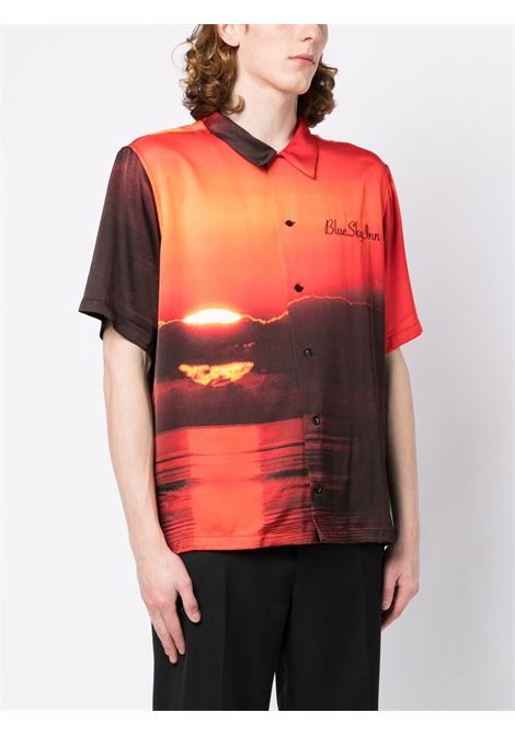 Camicia con ricamo Suncloud in arancione - uomo BLUE SKY INN | BS2301SH023MLT