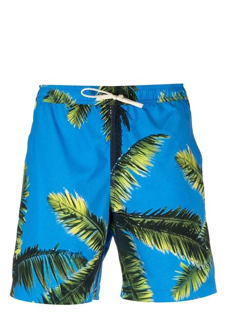 Multicolored palm tree-print swim shorts - men BLUE SKY INN | BS2301SW014MLT