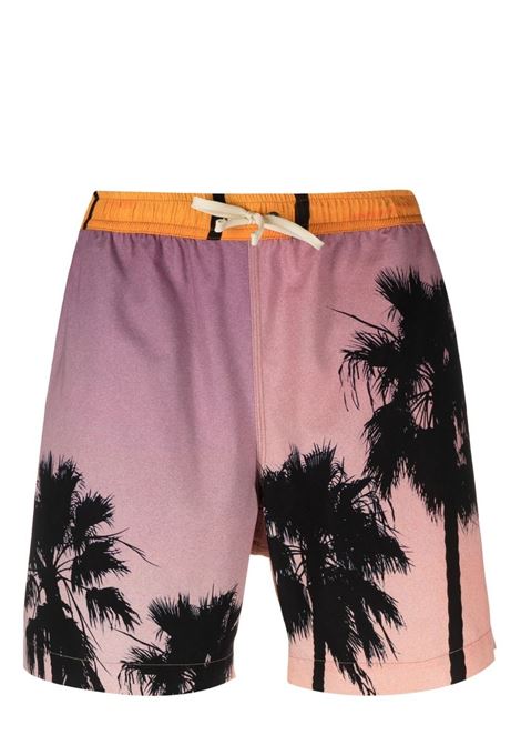 Multicolored palm tree-print swim shorts - men BLUE SKY INN | BS2301SW015MLT