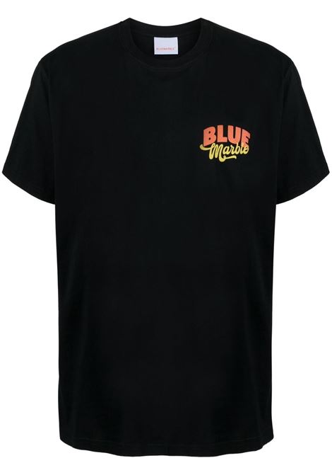 Black logo-embroidered T-shirt - men BLUEMARBLE | TS35JE01AA23BLK