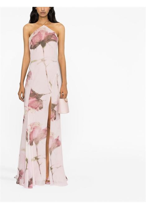 Pink floral-print halterneck maxi dress - women BLUMARINE | 2A335AF1247