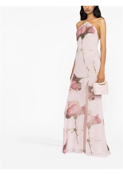 Pink floral-print halterneck maxi dress - women BLUMARINE | 2A335AF1247