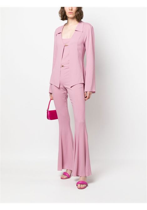 Pink mid-rise flared trousers - women BLUMARINE | 2P070AN0778