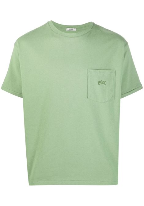 Green chest-pocket T-shirt - men  BODE | MRS23CS020IVY