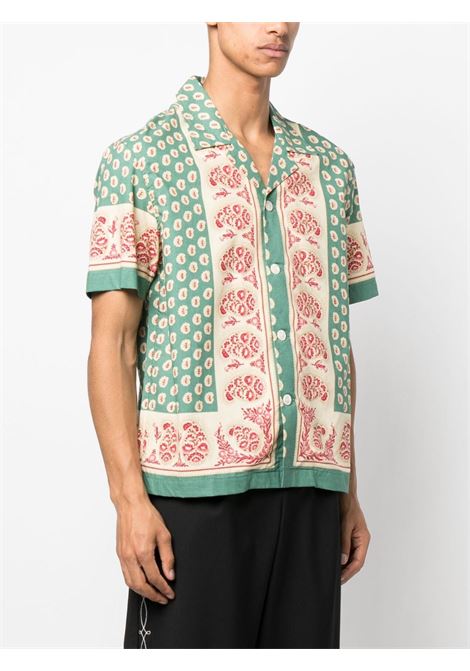 Multicolour paisley-print short-sleeve shirt - men BODE | MRS23SH033TLMLT