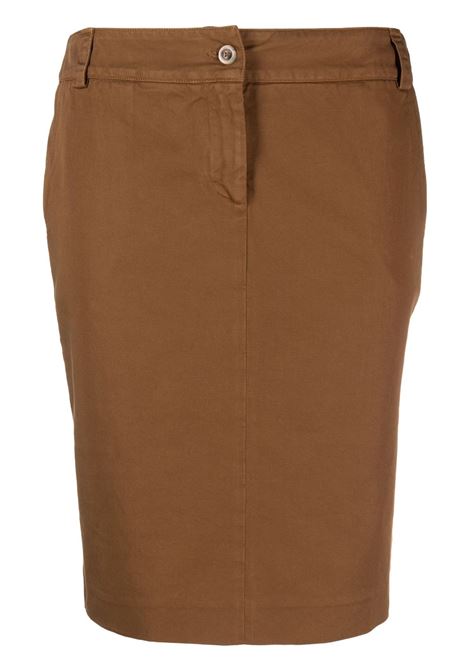 Medium length skirt in brown - women BOGLIOLI | 77017QBVC4210441