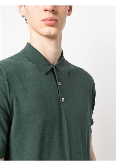 Green fine knit polo shirt - men BOGLIOLI | 91388BTC8060573