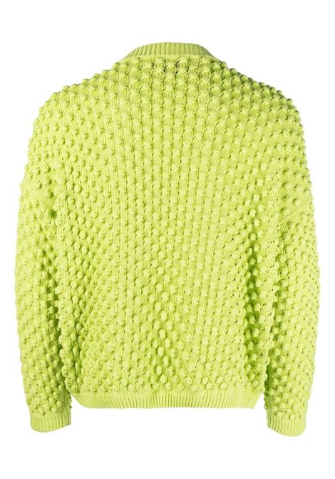 Green chunky-knit crew-neck jumper - men BONSAI | KN007GRN