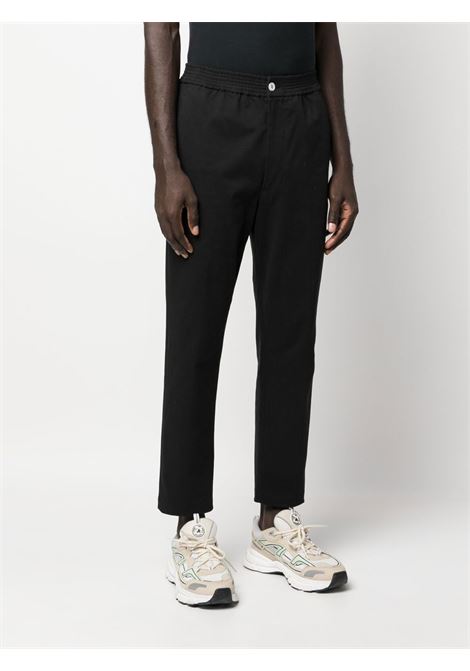 Pantaloni dritti elasticizzati in nero - uomo BONSAI | PT001V1BLK