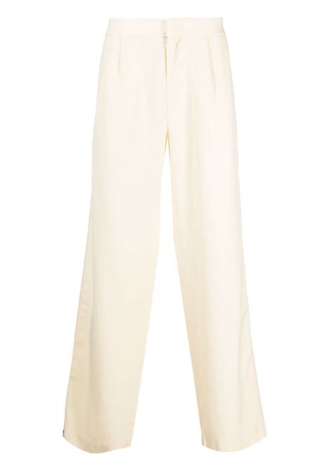 Pantaloni a gamba ampia con pieghe in bianco - uomo BONSAI | PT005V2IVRY