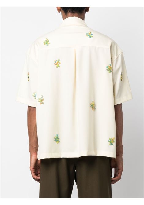 Camicia con stampa grafica in beige - uomo BONSAI | SH002003IVRY