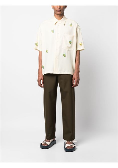 Camicia con stampa grafica in beige - uomo BONSAI | SH002003IVRY