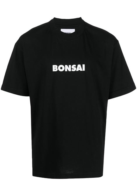 T-shirt con logo in nero - uomo BONSAI | TS001001BLK