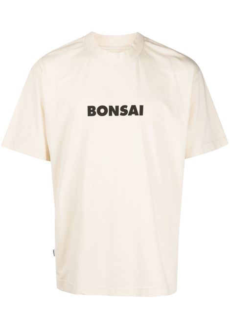 Beige logo-print T-shirt - men BONSAI | TS001001IVRY