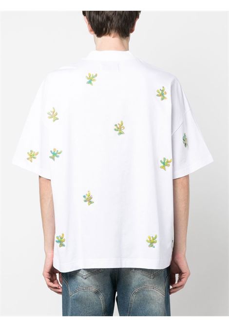 T-shirt con stampa grafica in bianco - uomo BONSAI | TS002007WHT
