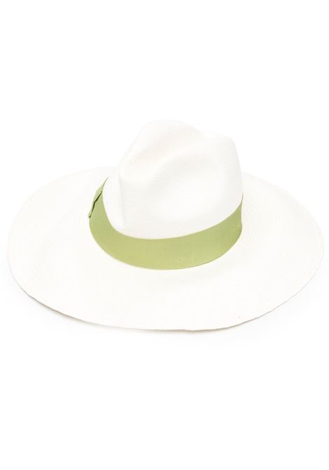 Cappello con nastro in bianco e verde - donna BORSALINO | 2321710011