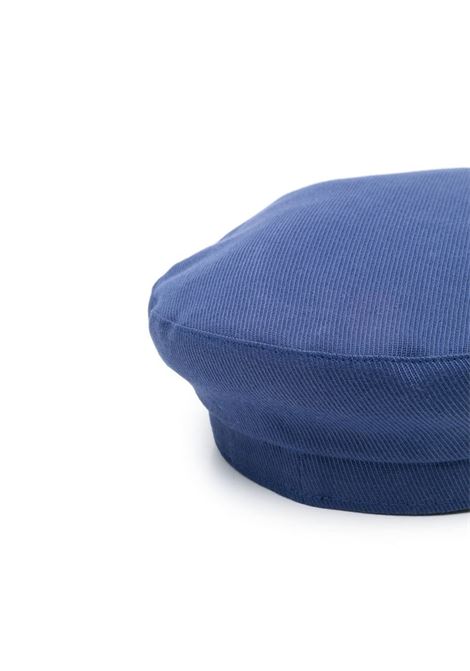 Cappello baker boy con logo in blu - unisex BORSALINO | B45079EC0054925A