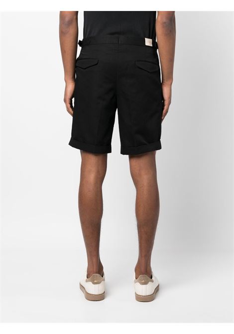 Black off-centre fastening bermuda shorts - men BRIGLIA 1949 | AMALFIS32305000010