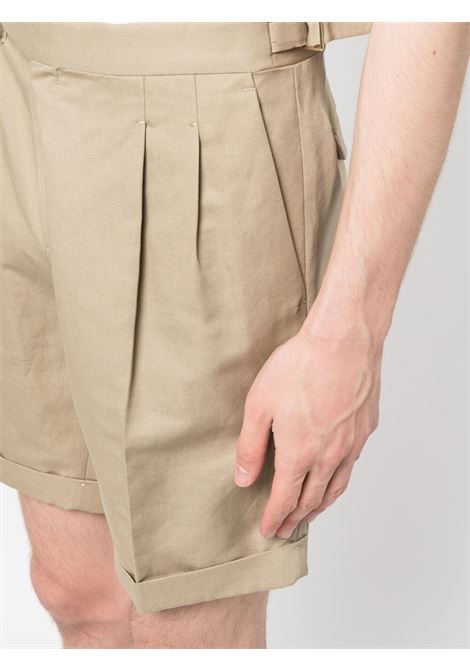 Beige off-centre fastening bermuda shorts - men BRIGLIA 1949 | AMALFIS32305000043