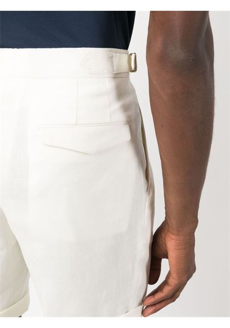 White pleat-detail bermuda shorts - men BRIGLIA 1949 | AMALFIS32311800150