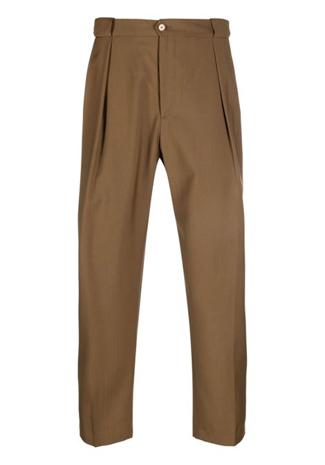Brown cropped-leg chino trousers - men BRIGLIA 1949 | PORTOBELLOS32310800036