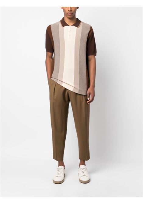 Brown cropped-leg chino trousers - men BRIGLIA 1949 | PORTOBELLOS32310800036