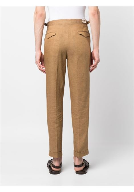 Pantaloni con chiusura decentrata in marrone - uomo BRIGLIA 1949 | QUARTIERIS32311800036