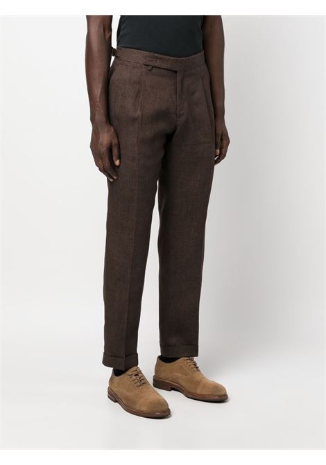 Brown straight-leg cropped trousers - men  BRIGLIA 1949 | QUARTIERIS32311800056