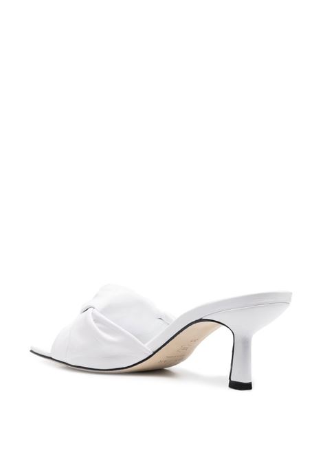 White  Lana knot-strap sandals - women BY FAR | 21SSLAMWHCREWH