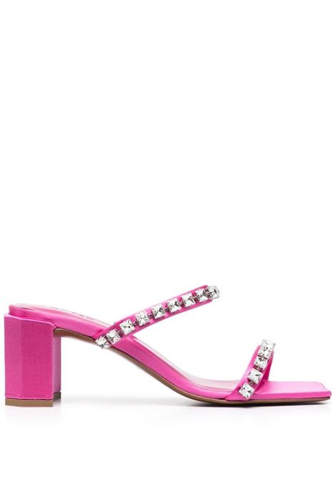 Fuchsia pink Tanya crystal-embellished 70mm sandals - women  BY FAR | 22CATNYSFCHSACFCHS