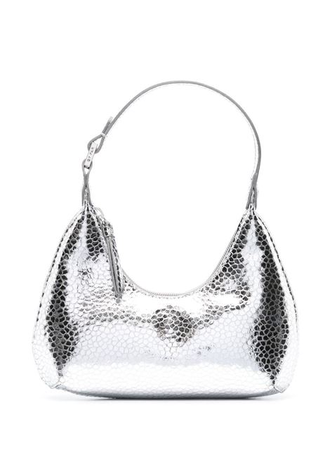 Silver Amber metallic-effect bag - women BY FAR | 23CRBASSVFLGSMASV