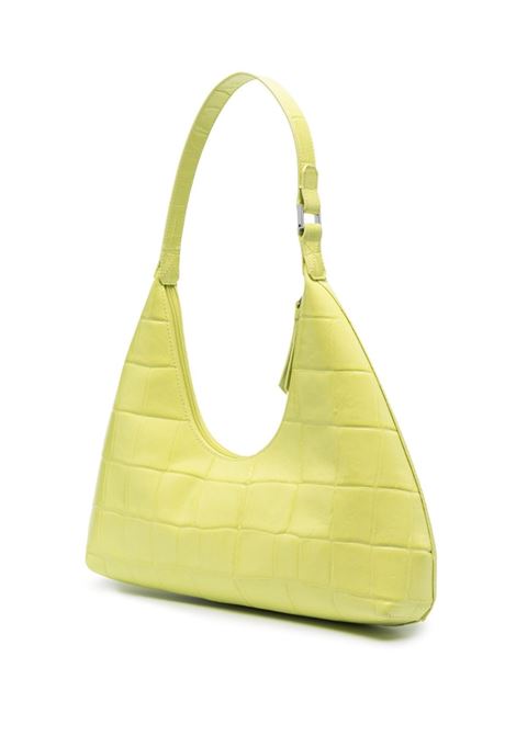 Green Amber croc-embossed shoulder bag - women BY FAR | 23SSAMRSAPLMXCLARAPL